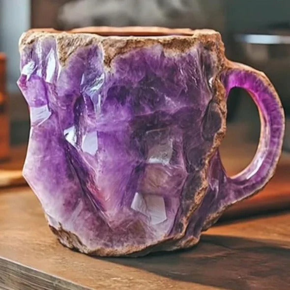 Heat Resistant Stylish Mineral Crystal Mugs For Coffee And Tea
