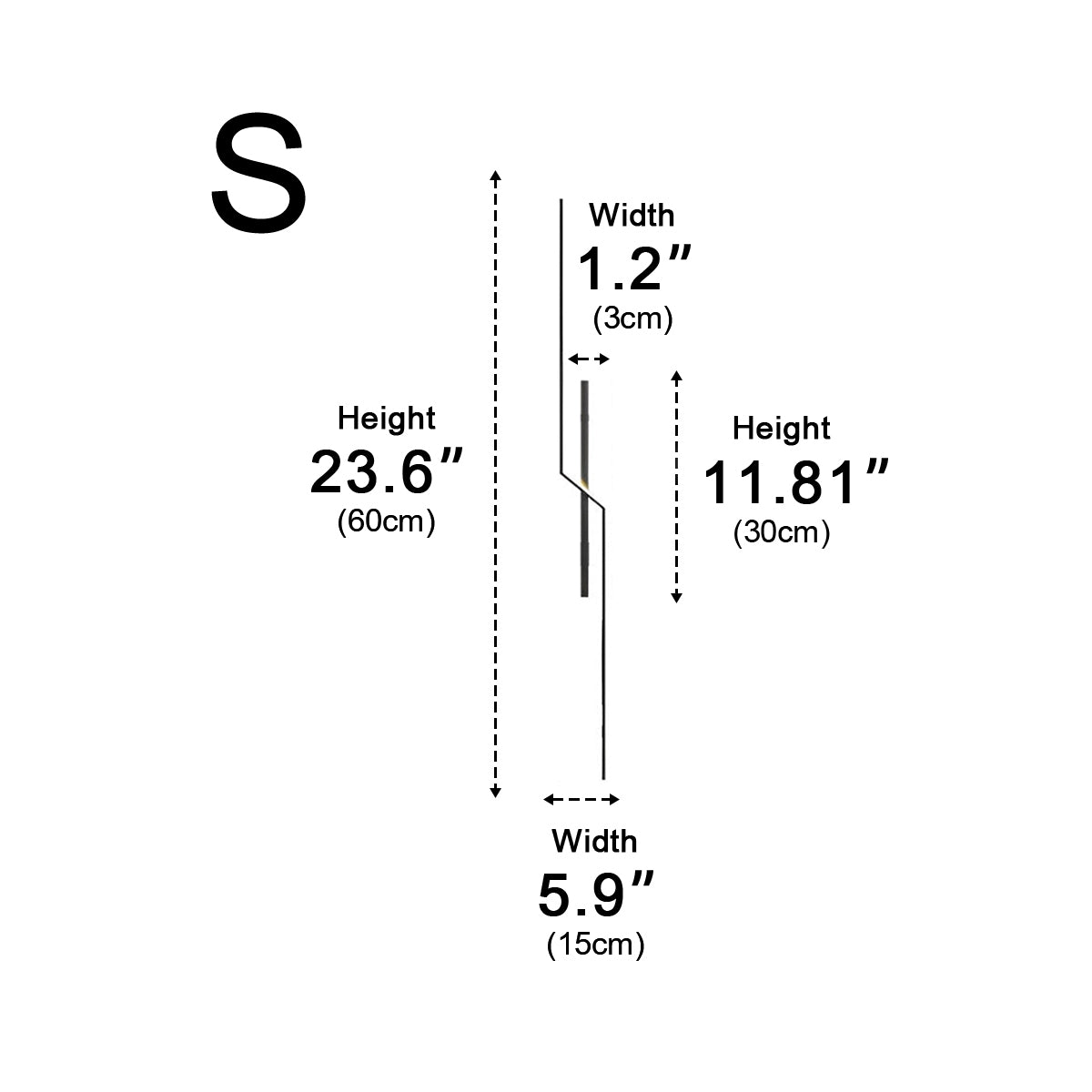 Minimalist Kinked Linear Wall Light