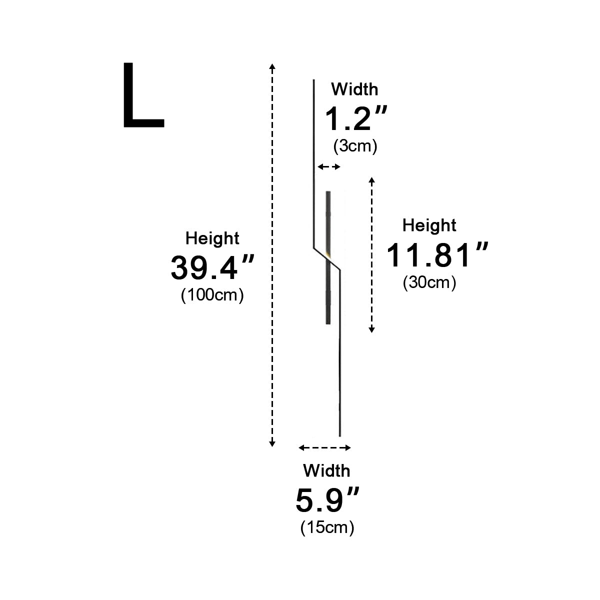 Minimalist Kinked Linear Wall Light