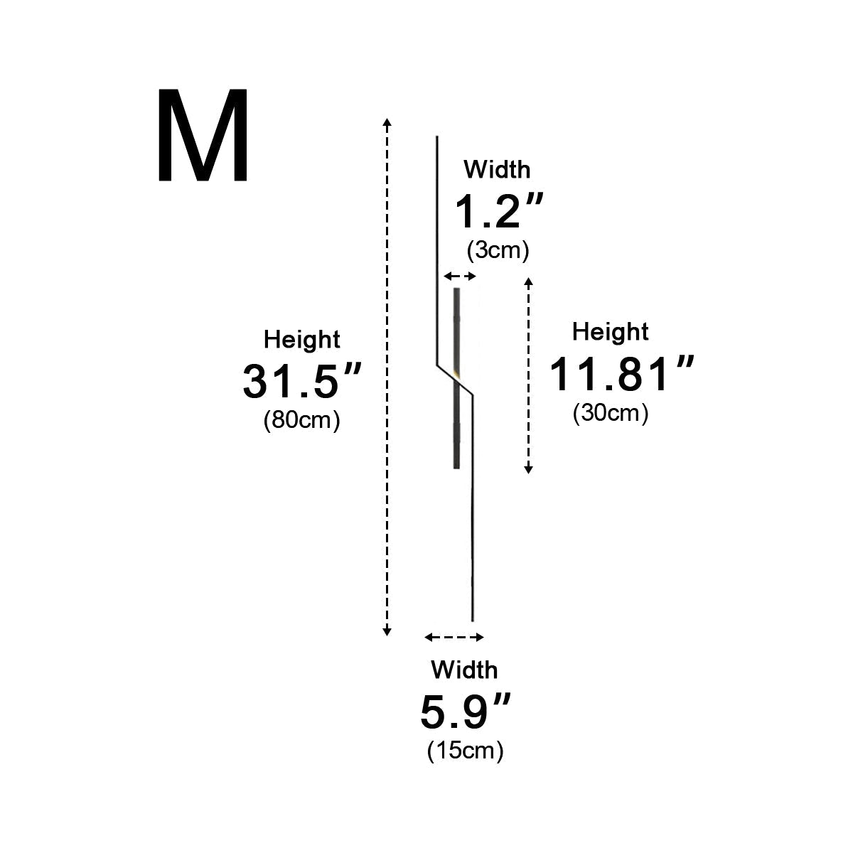 Minimalist Kinked Linear Wall Light