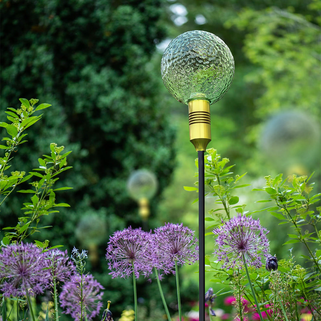 Tinted Glass Sphere Garden Path Light
