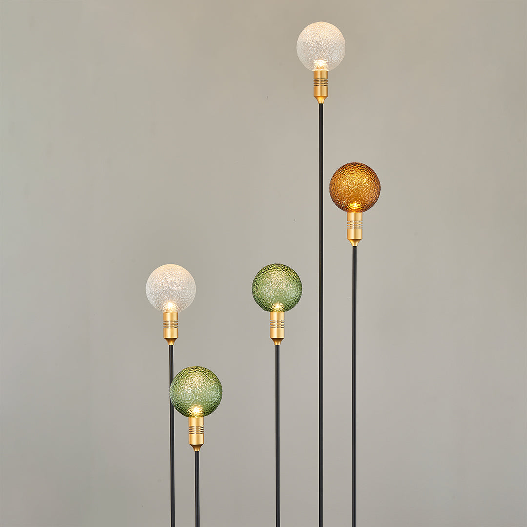Tinted Glass Sphere Garden Path Light