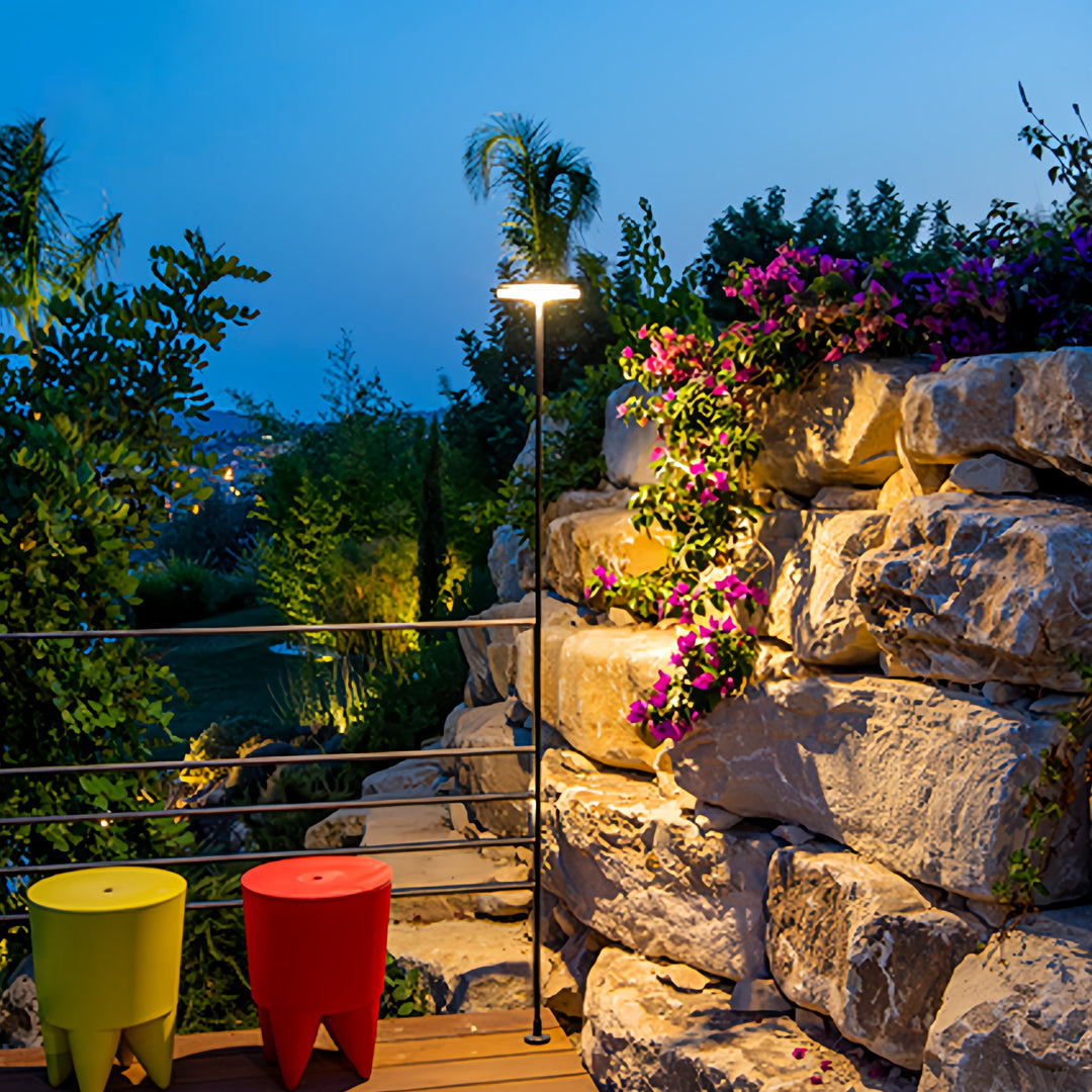 Tall Stainless Outdoor Landscape Post Light