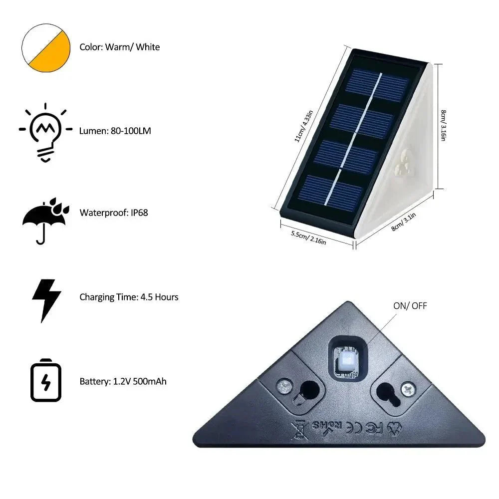 Solar Pathway Step Light Set