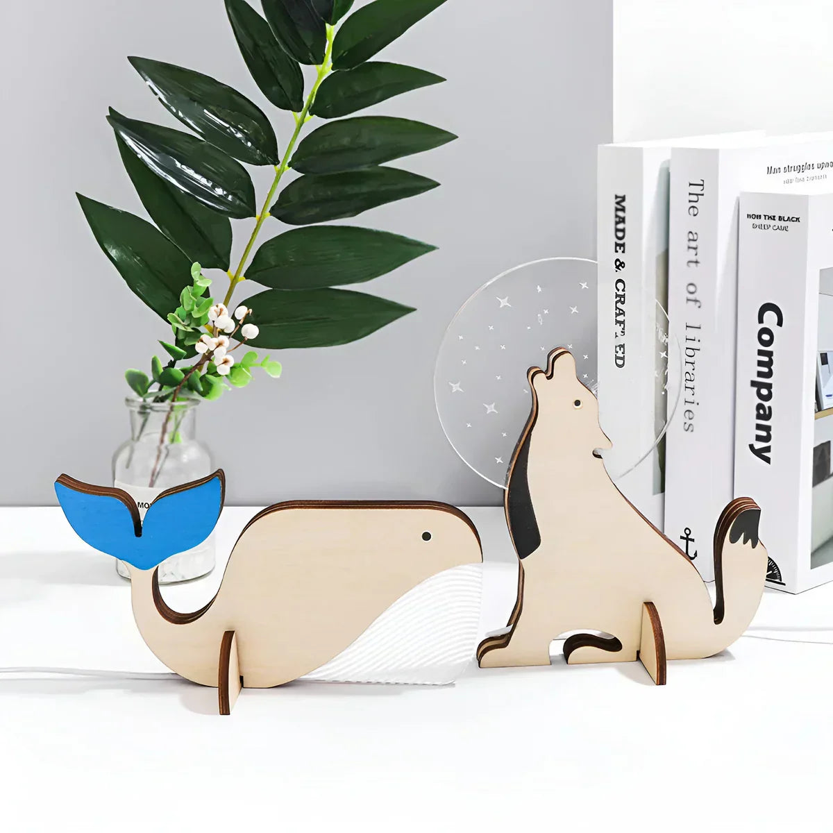 Wooden Animal Kids Night Lamp