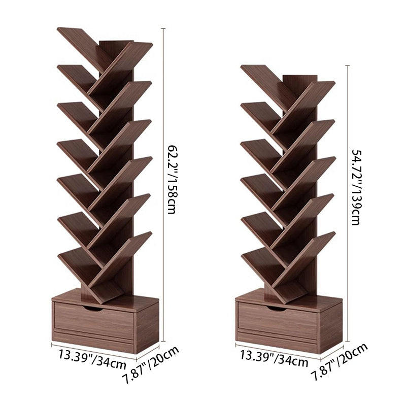 Rectangular Wood Bookshelves