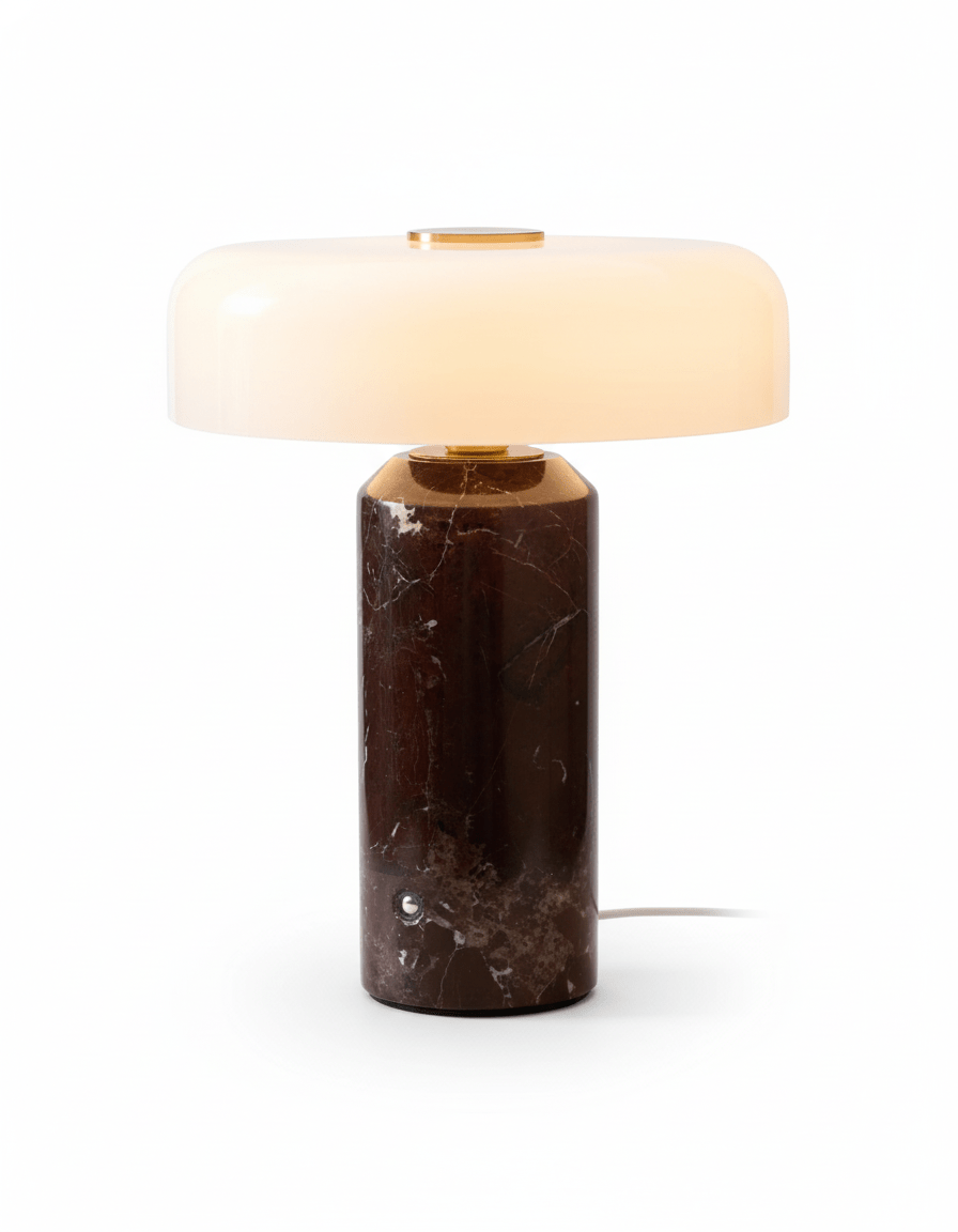Marble Column Table Lamp
