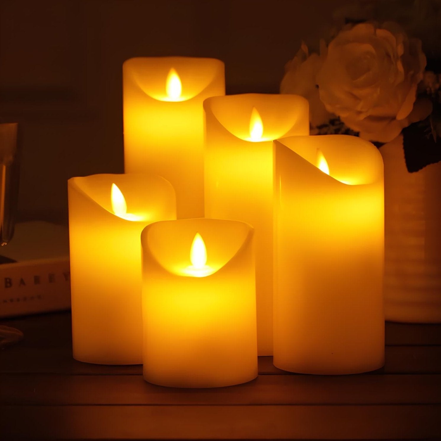 Flameless Block Candle Set