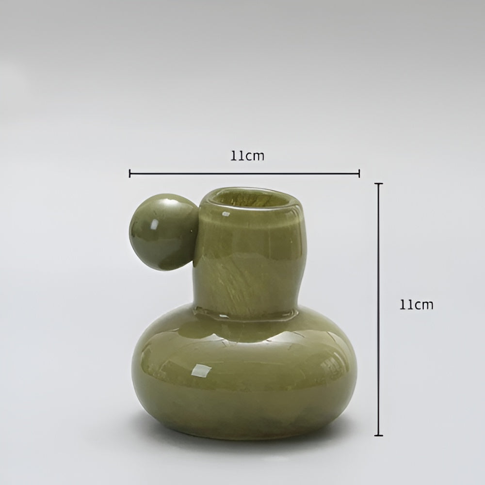 Colored Glass Candle Holder