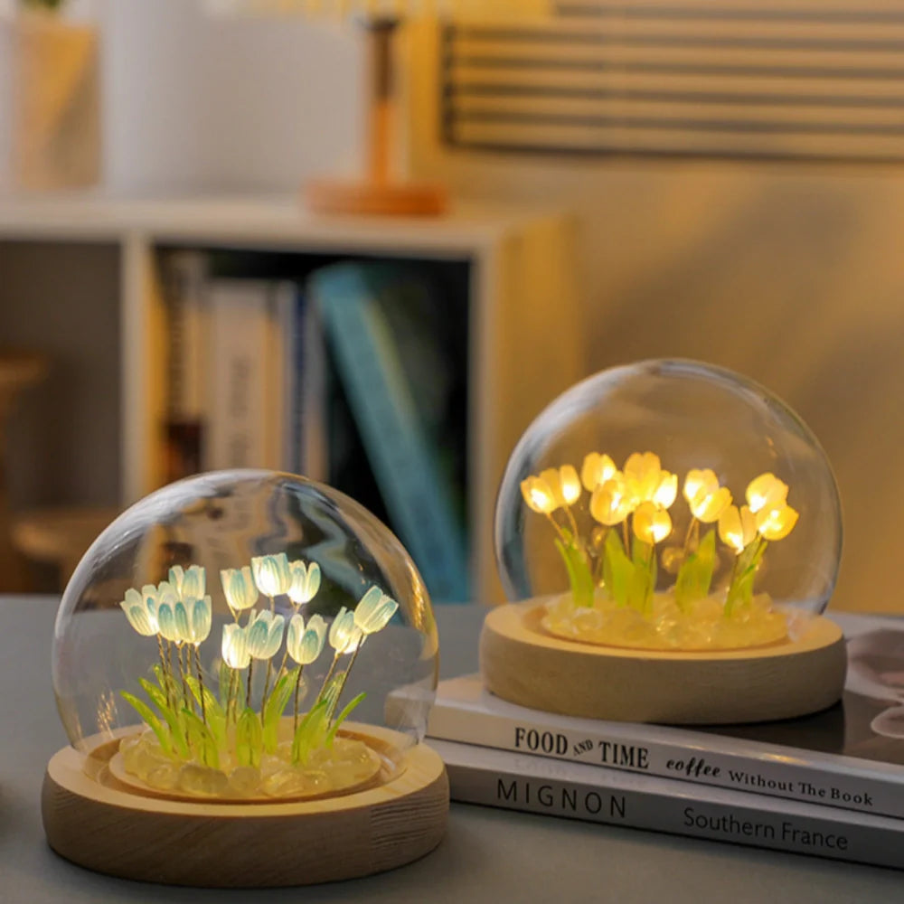 Glass Dome Tulip Light