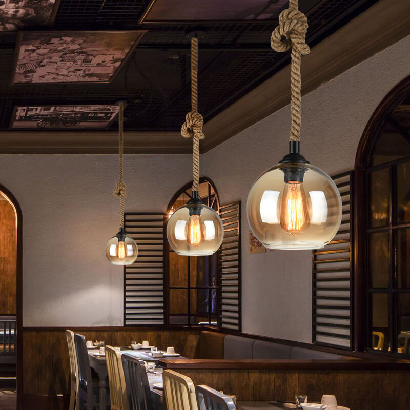 RopeGlobe Pendant Light