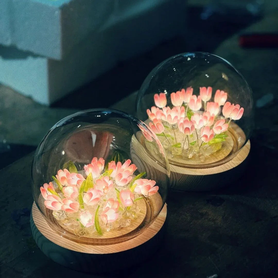 Glass Dome Tulip Light