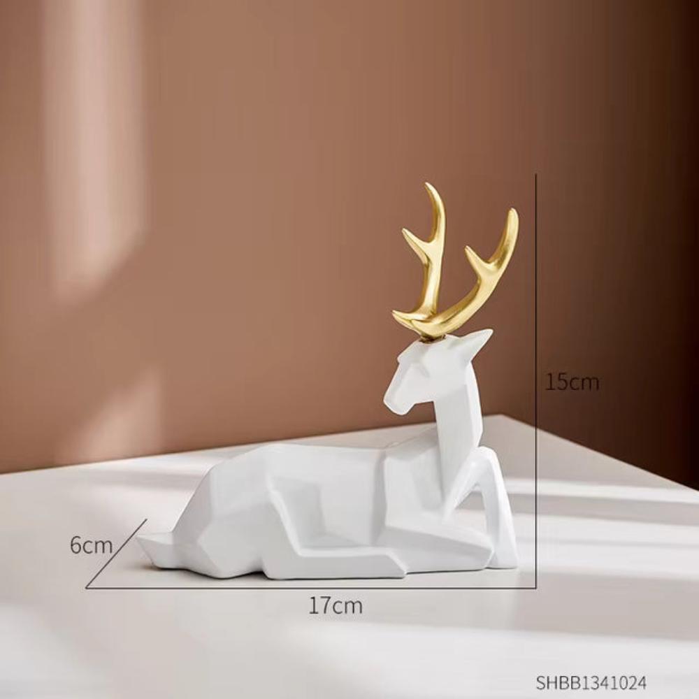 Geometric Deer Display Figurine