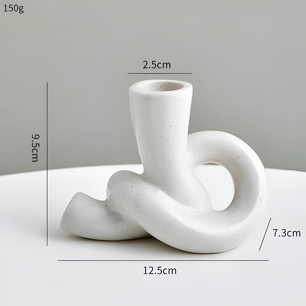 Sculptural Knot Ceramic Candle Holder