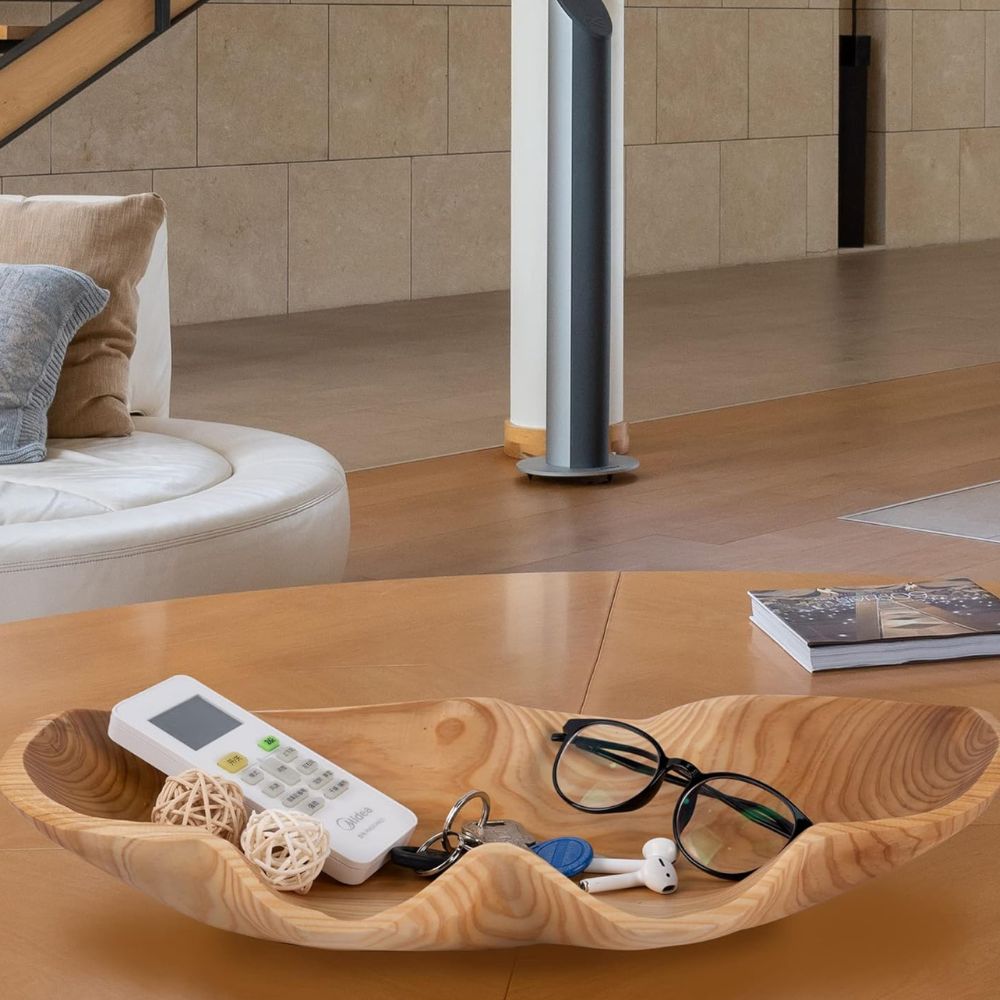 Arc Log Texture Wooden Tray