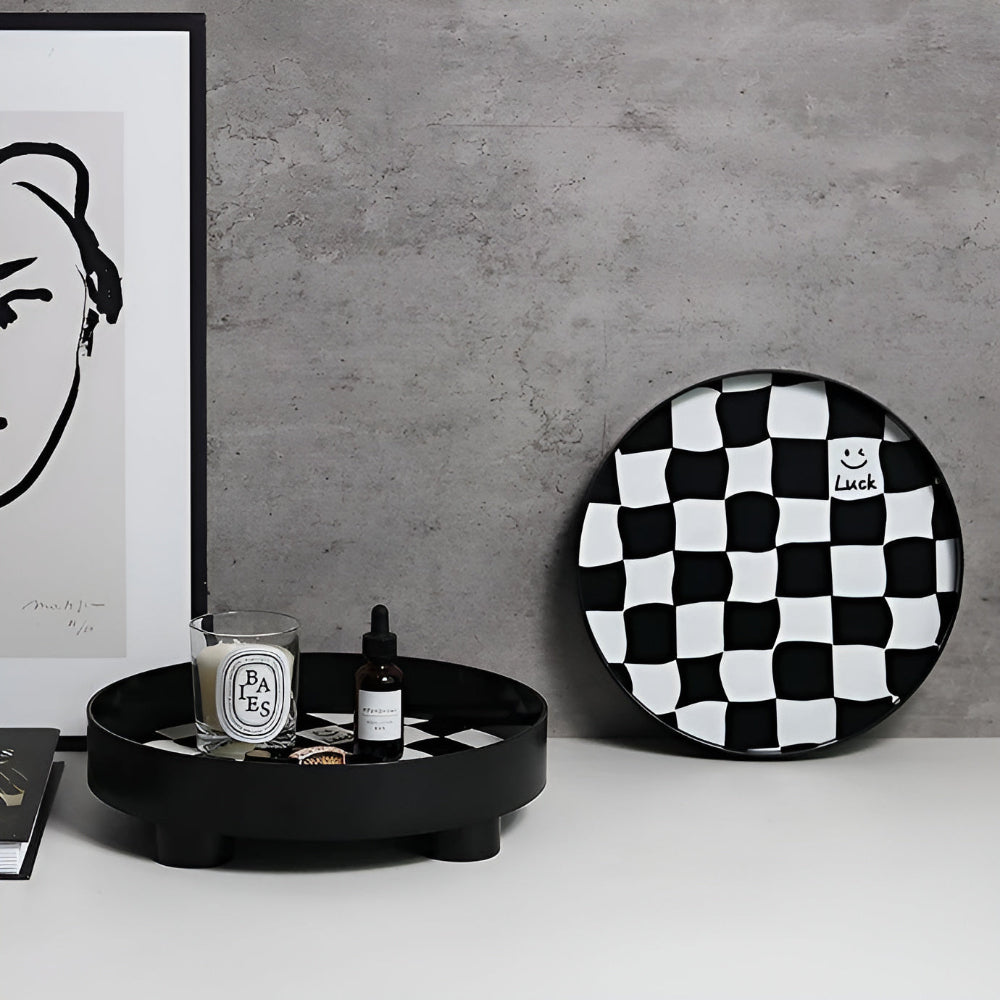 Patterned Round Catch Tray