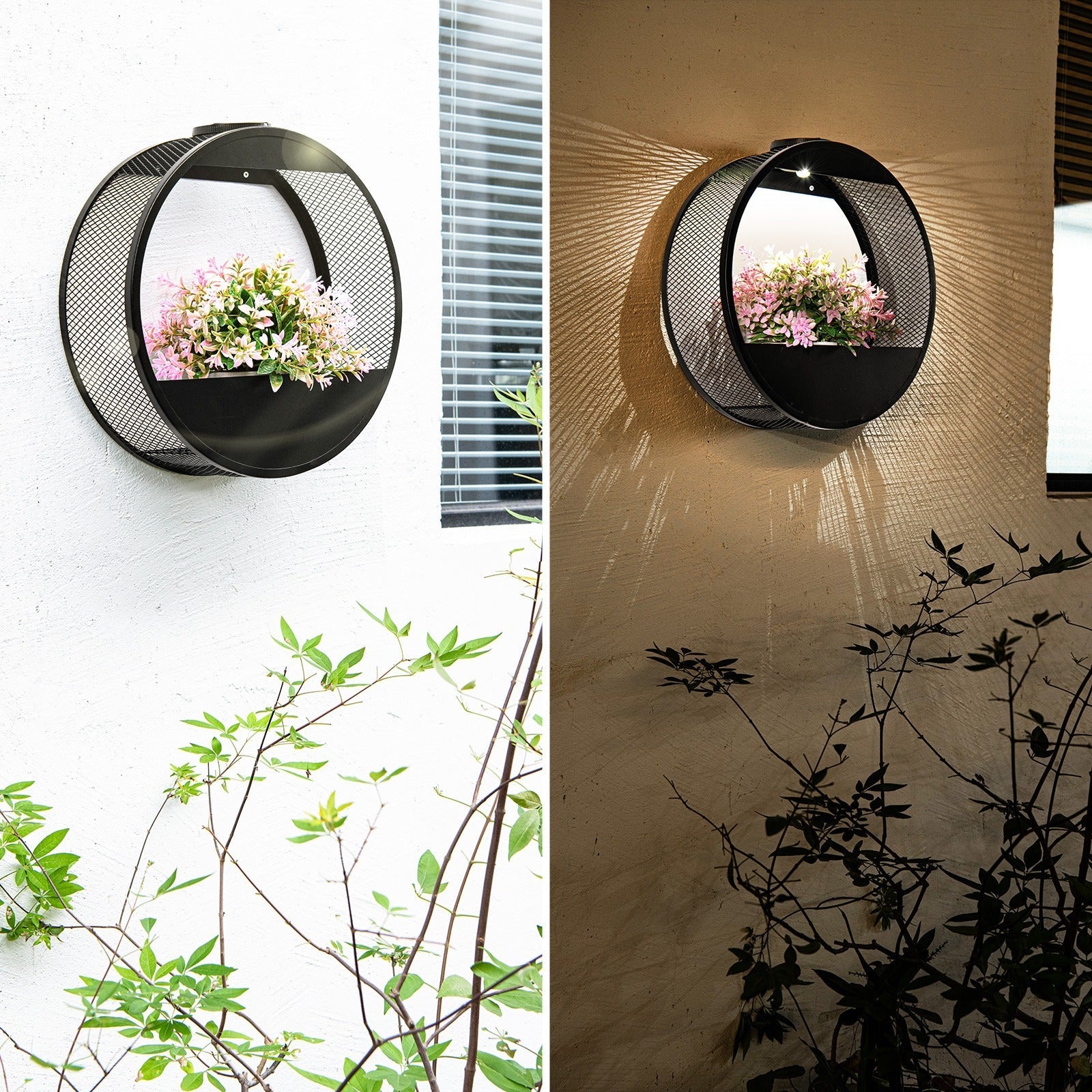 Solar Wall Planter Light