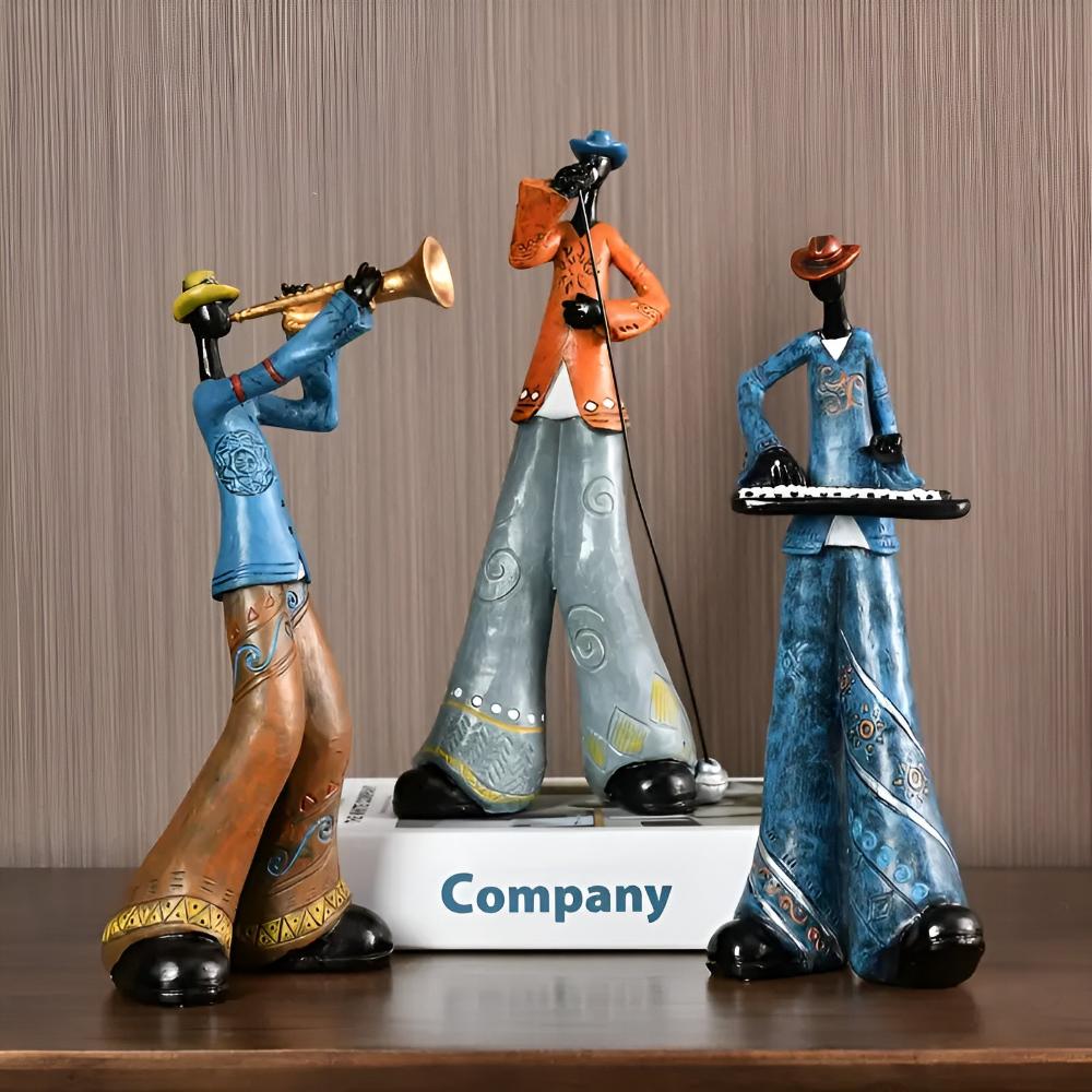 Jazz Band Resin Sculpture Set