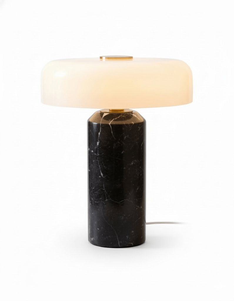 Marble Column Table Lamp