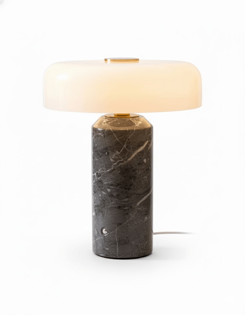 Marble Column Table Lamp