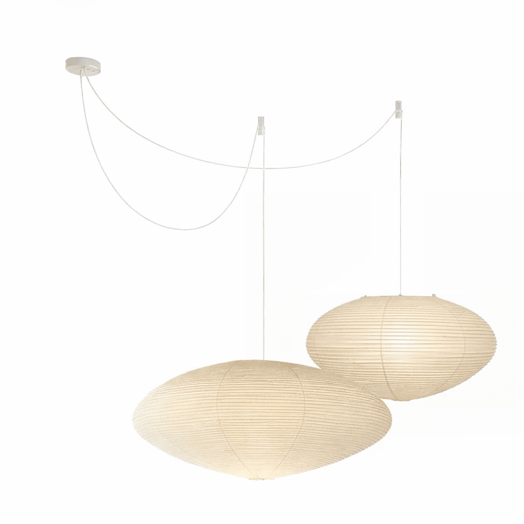 Japanese Paper Saucer Ceiling Light