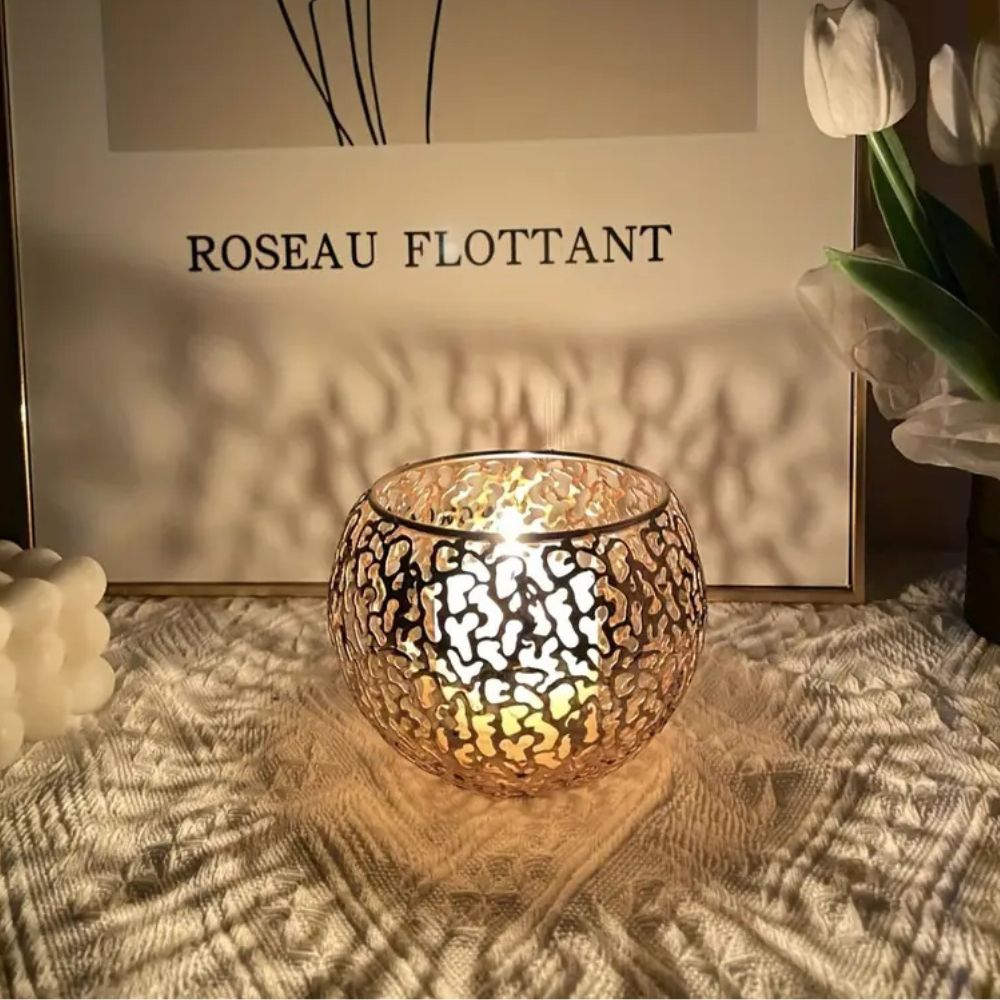 Hollow Iron Tealight Holder