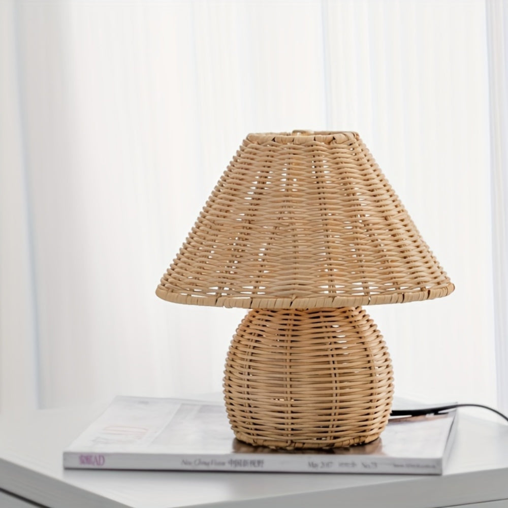 Woven Rattan Table Lamp