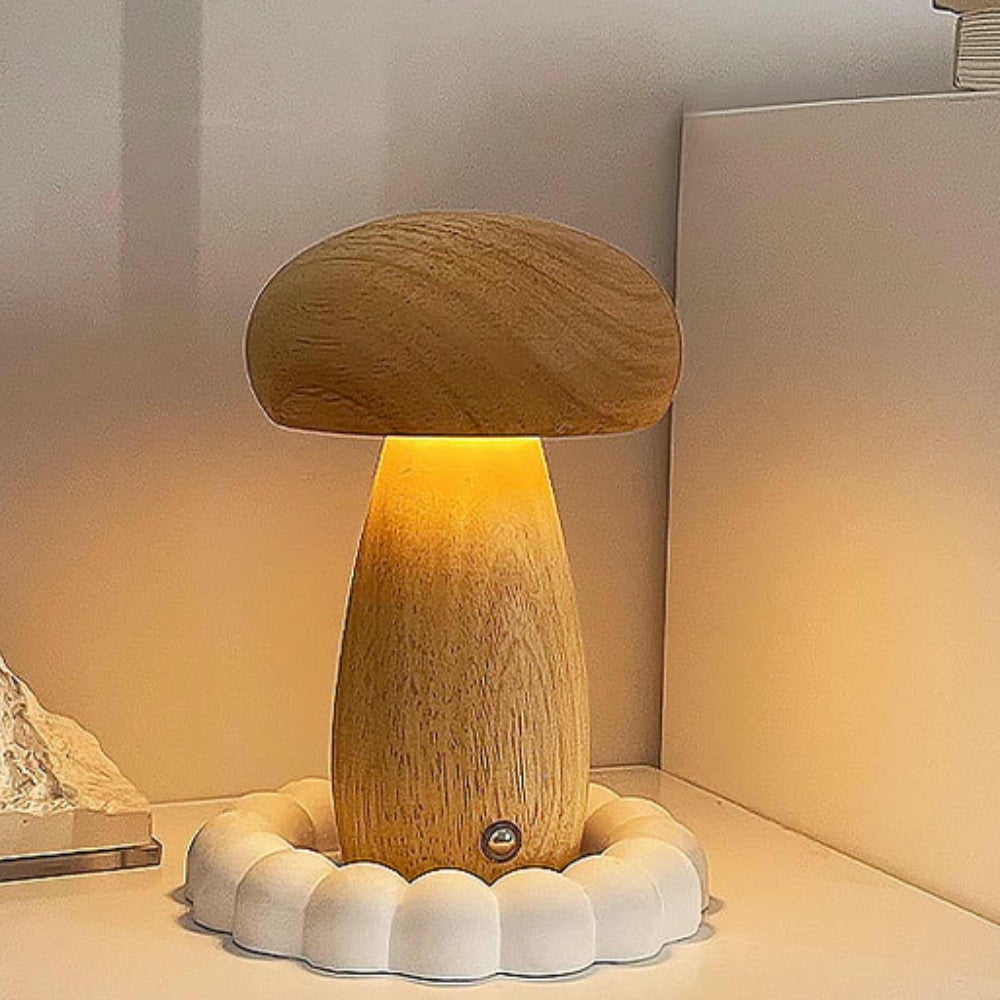 Wood Grain Mushroom Lamp
