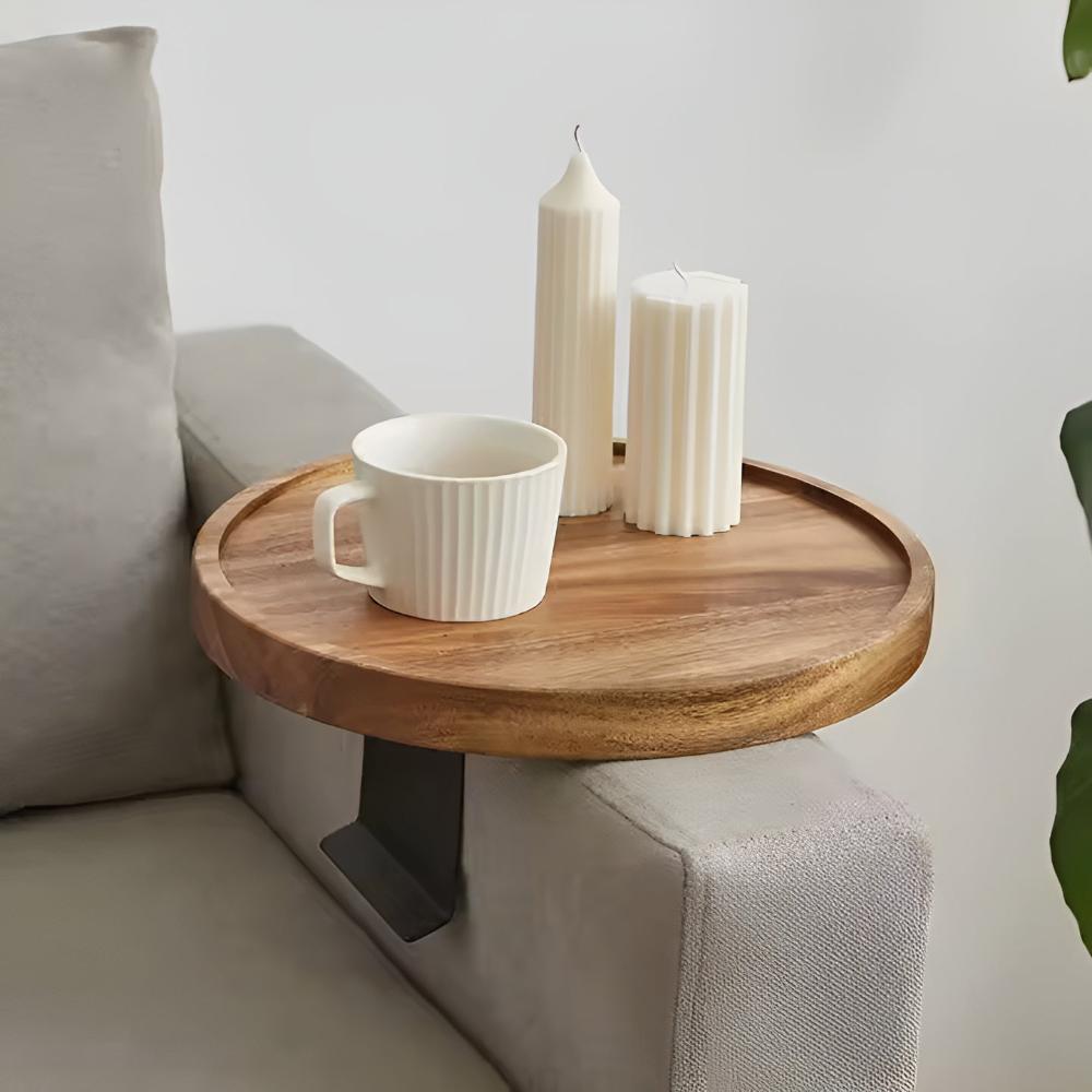 Clip-On Sofa Armrest Tray