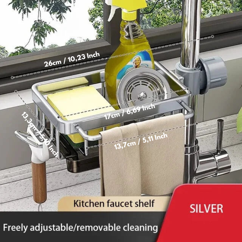 Aluminum Sink Caddy Organizer