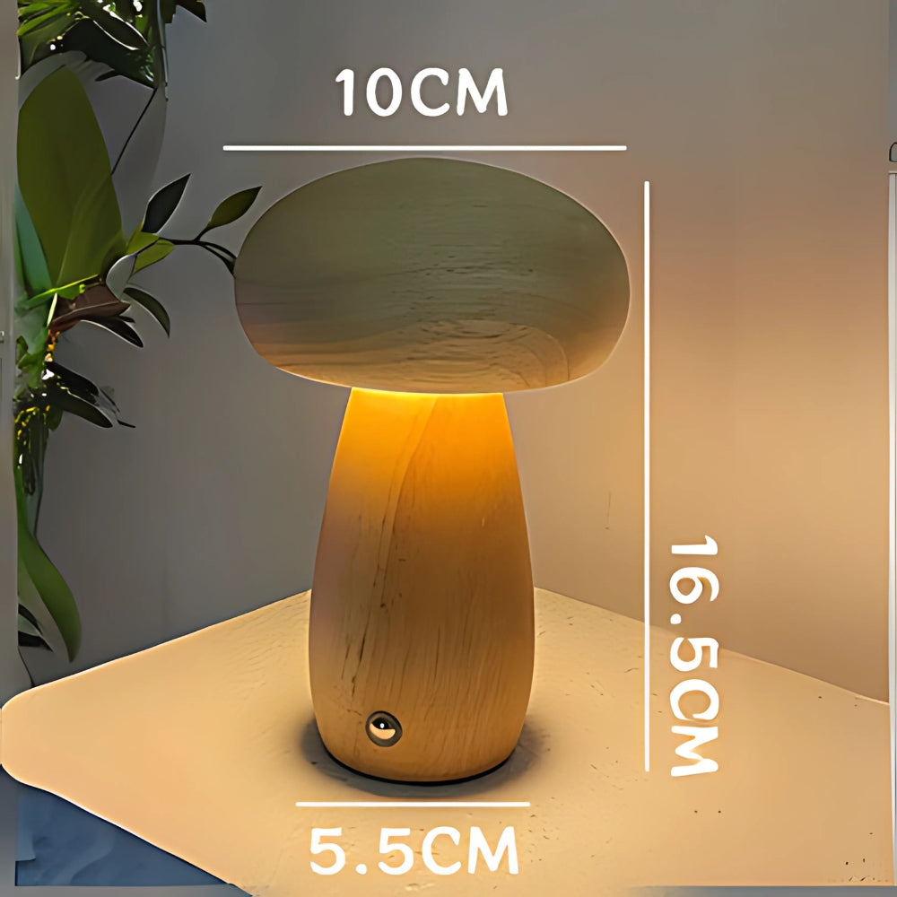 Wood Grain Mushroom Lamp