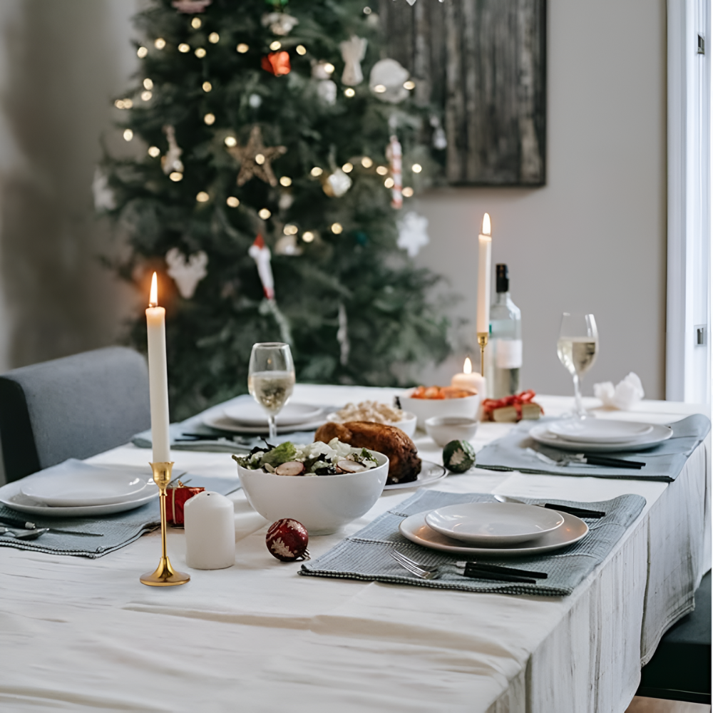 Gold Taper Candle Holder Set