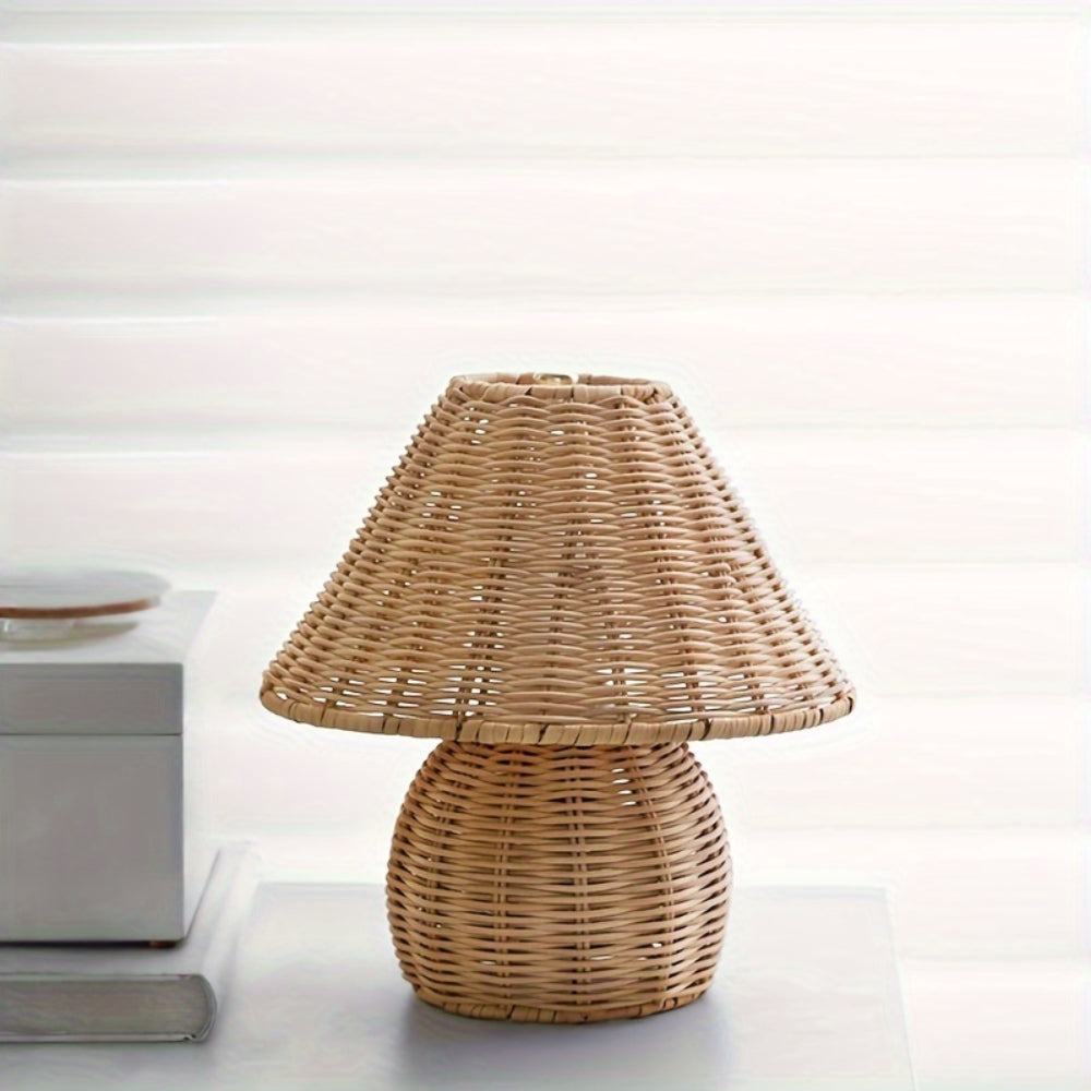 Woven Rattan Table Lamp