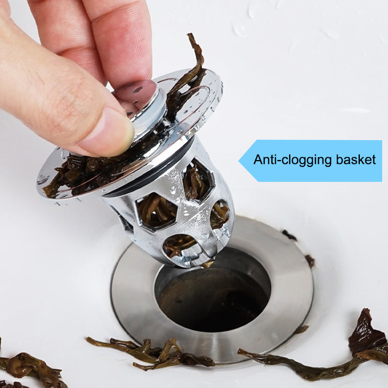 Press-Pop Sink Drain Stopper