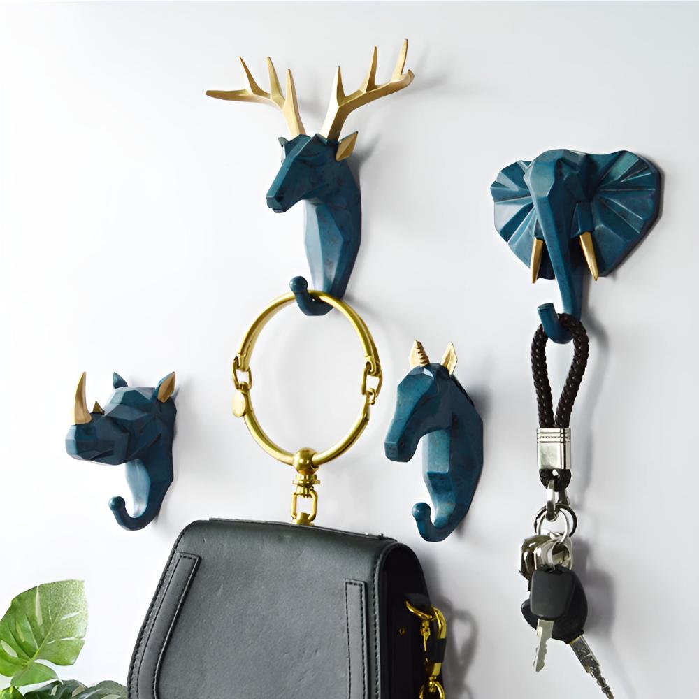Animal Head Wall Hook Organizer
