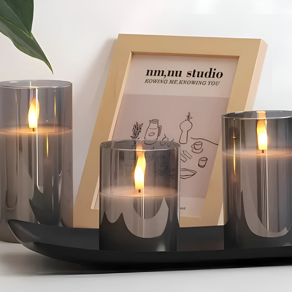 3D Flicker Flameless Candle Set