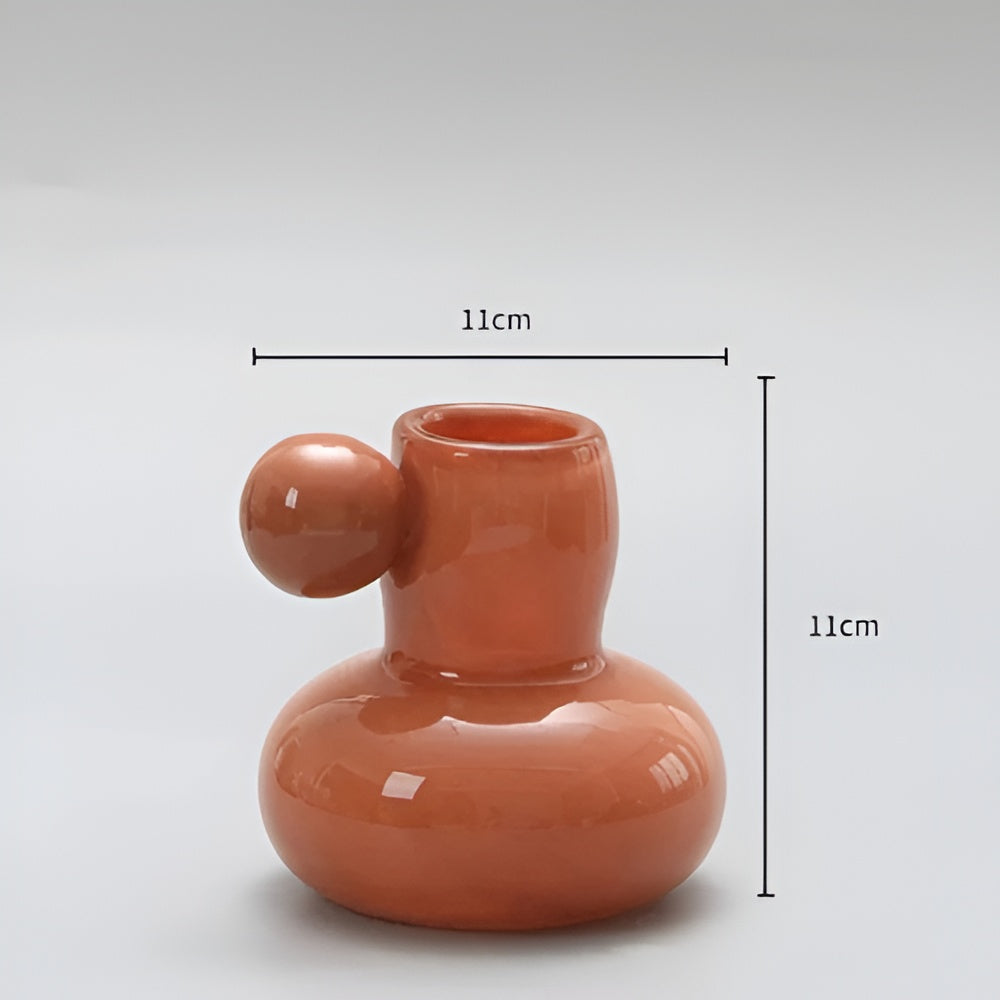 Colored Glass Candle Holder