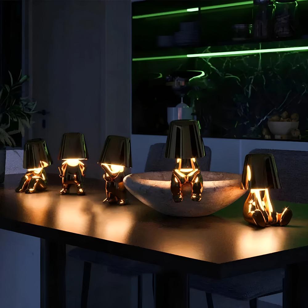 Cordless Frosted Globe Touch Lamp