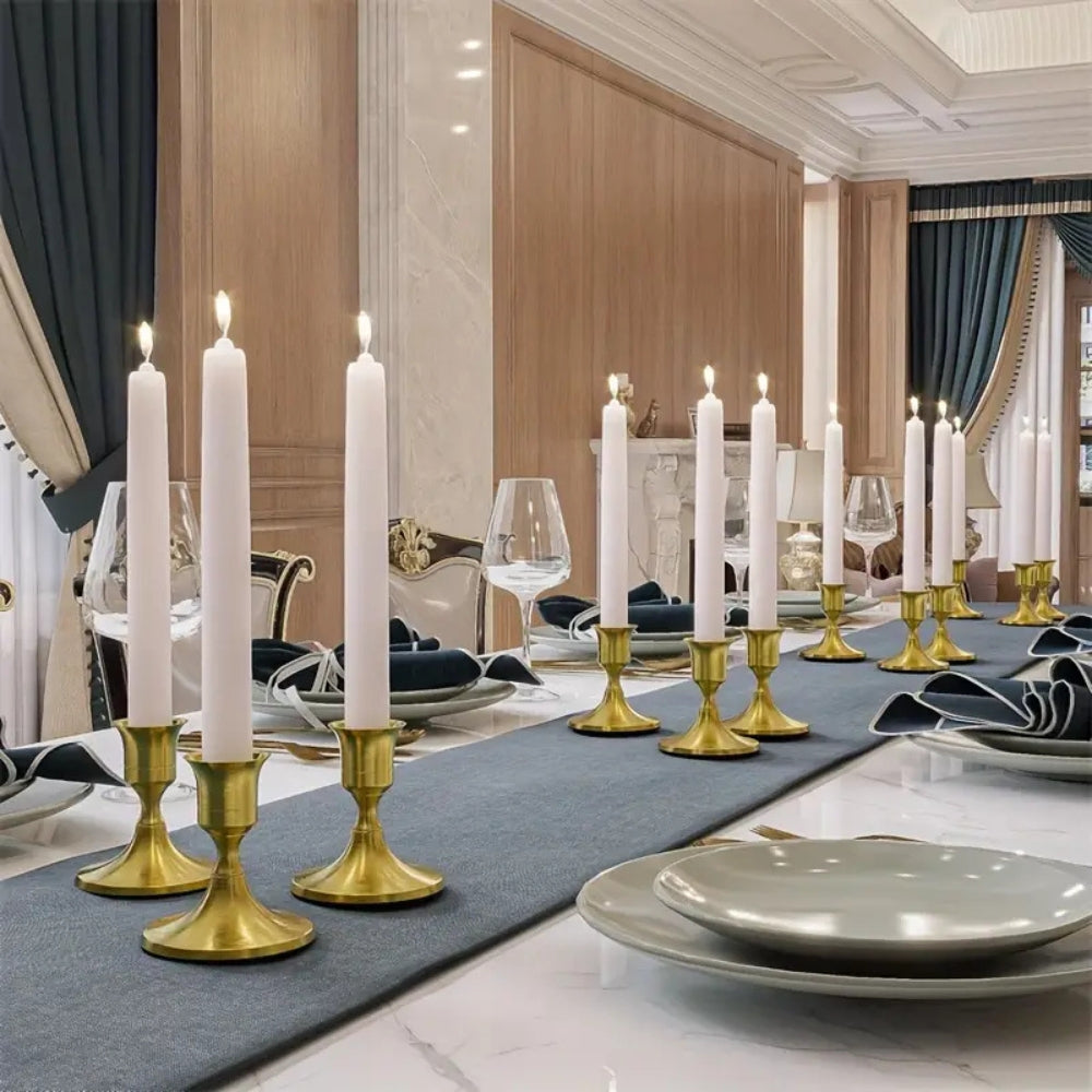 Powder-Coated Iron Taper Holder Pair