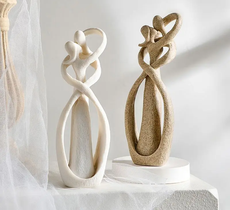 Abstract Embrace Couple Figurine
