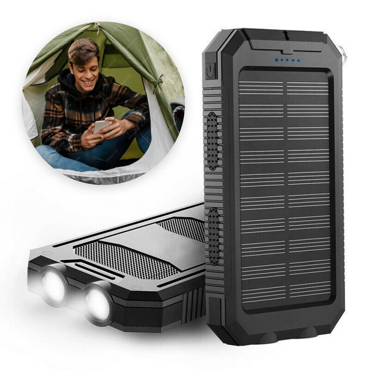 Solar Waterproof Outdoor Power Bank