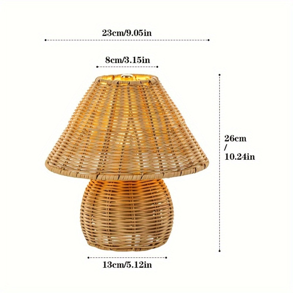 Woven Rattan Table Lamp
