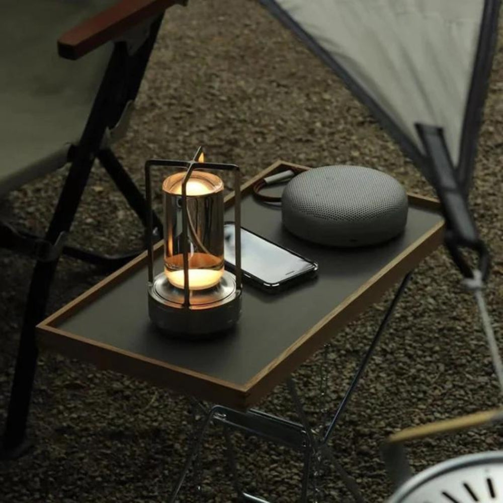 Metal Frame Cordless Lantern Lamp