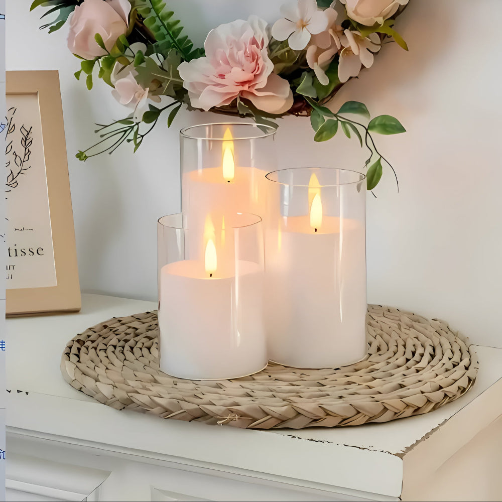 3D Flicker Flameless Candle Set