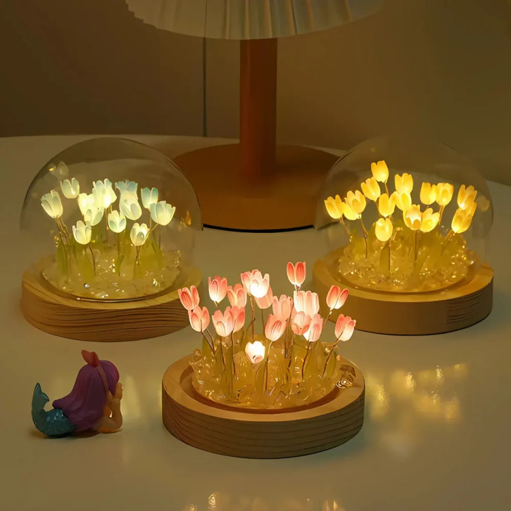 Glass Dome Tulip Light