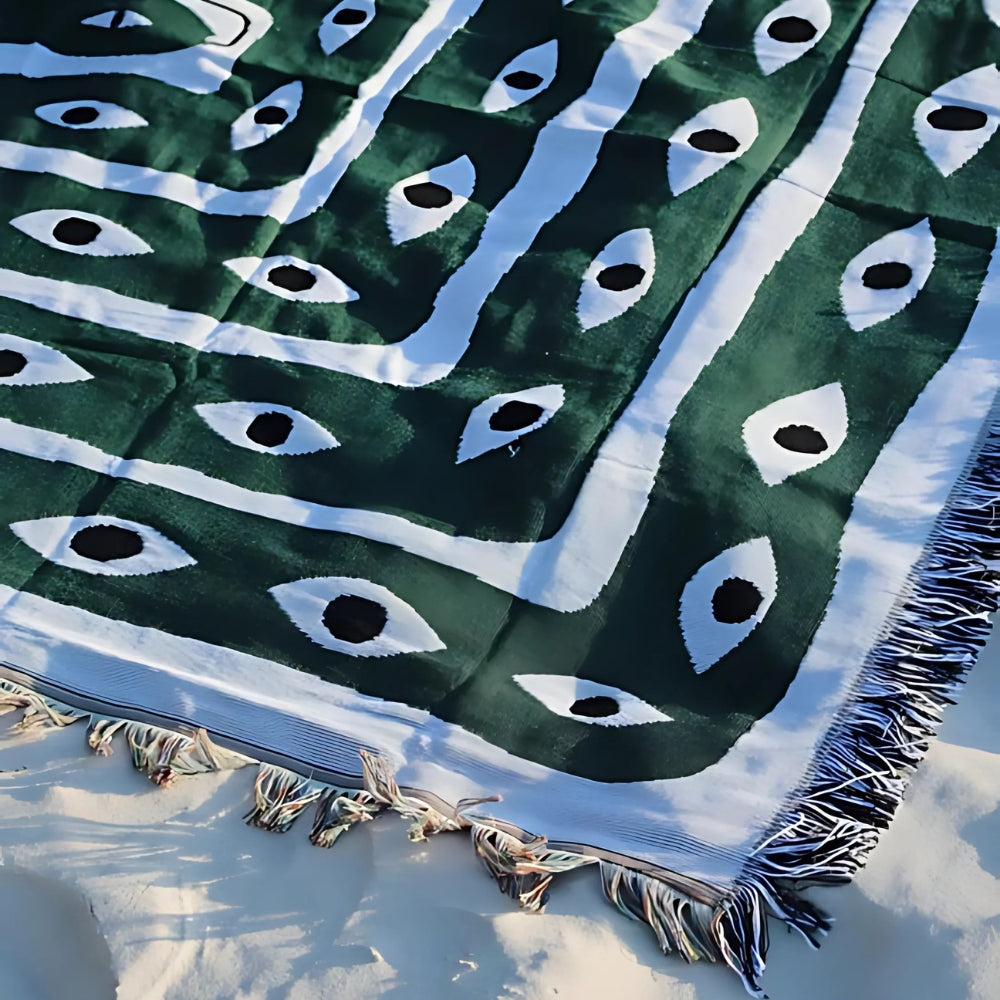 Patterned Cotton Throw Blanket