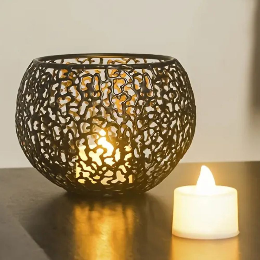 Hollow Iron Tealight Holder