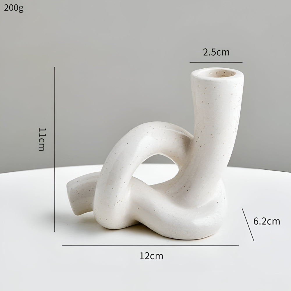 Sculptural Knot Ceramic Candle Holder