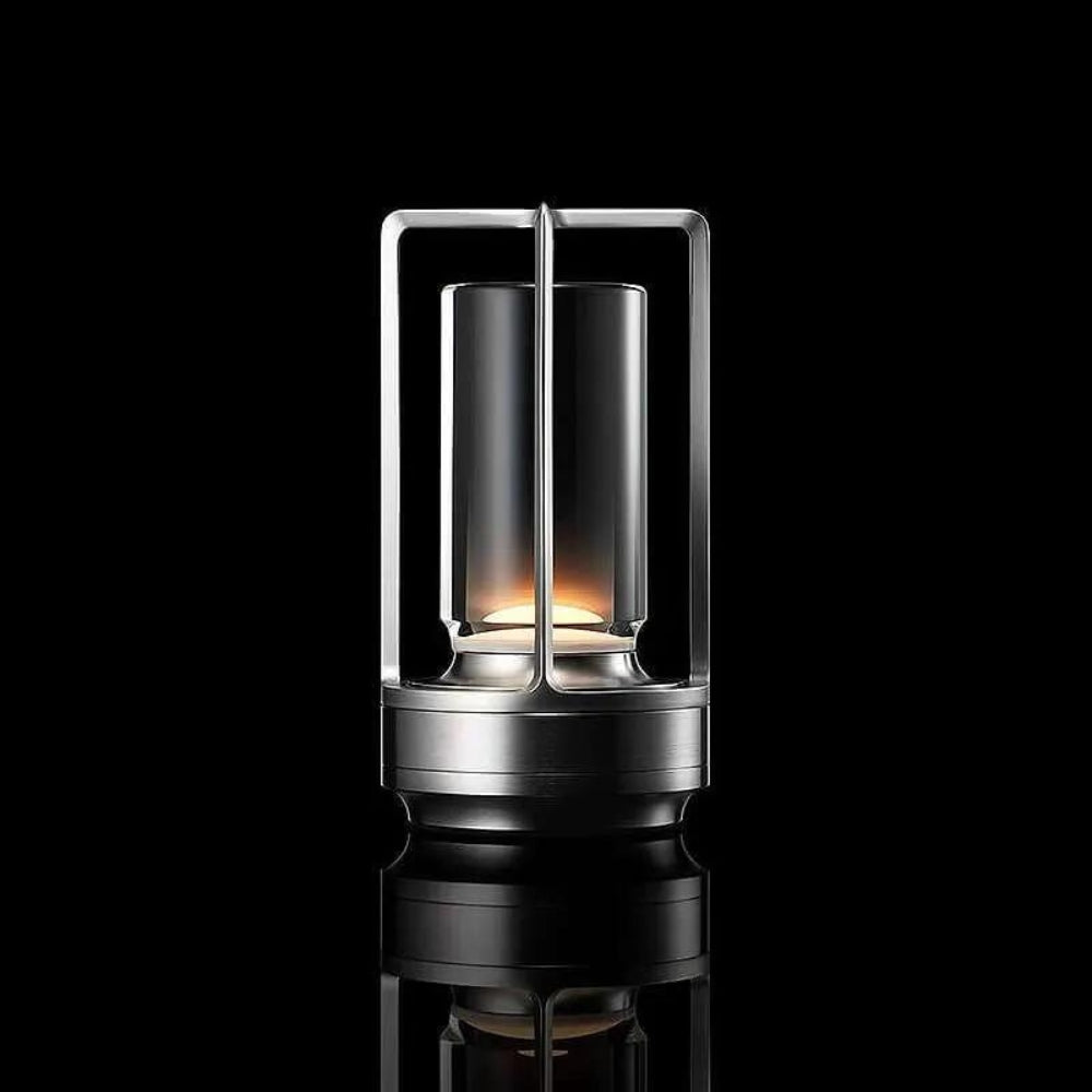 Metal Frame Cordless Lantern Lamp