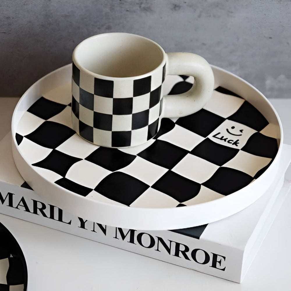 Patterned Round Catch Tray